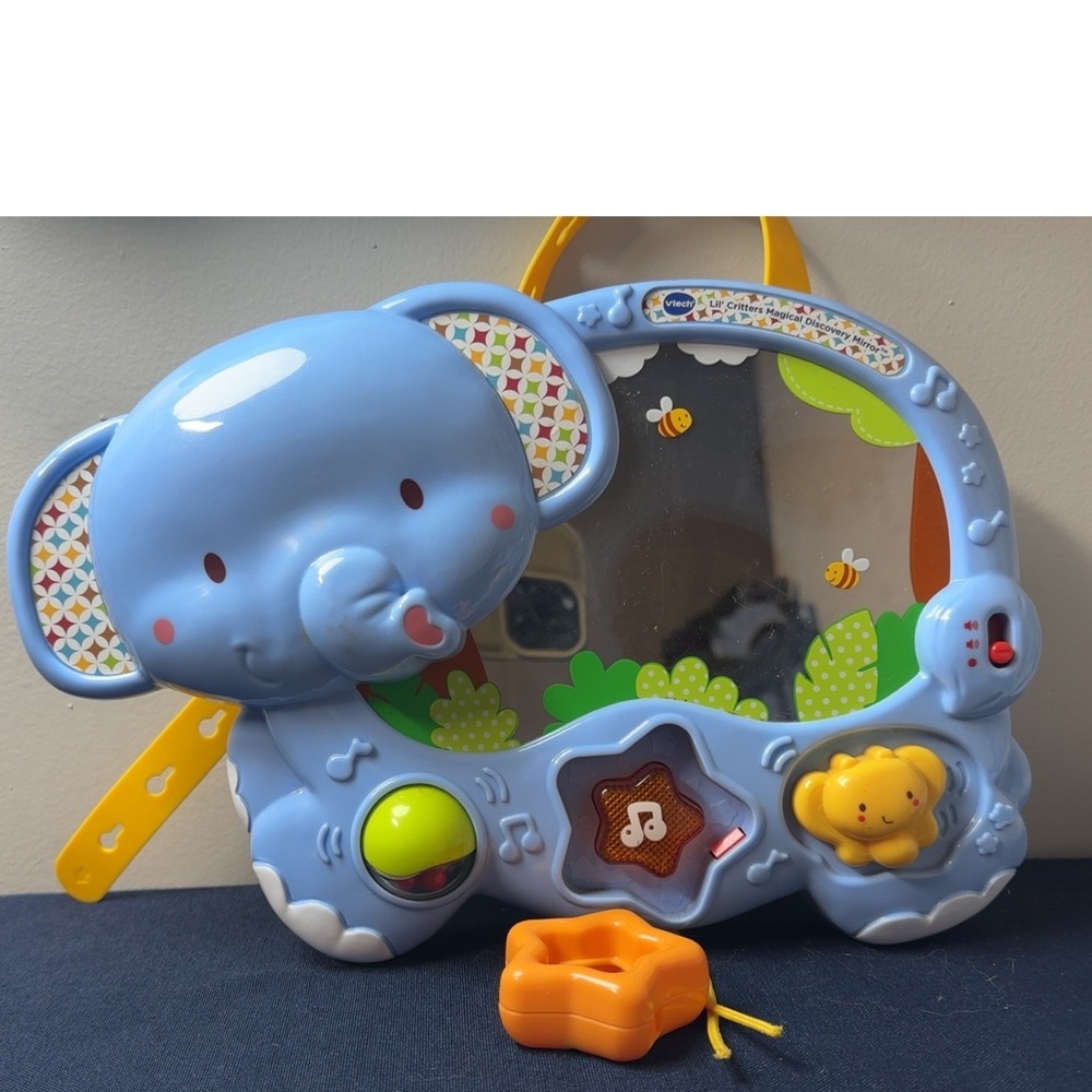 VTech | Lil' Critters Magical Discovery Mirror Blue Elephant Baby Toy 80-186300